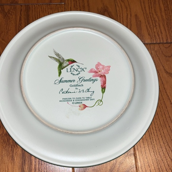 Lenox Summer Greetings Goldfinch by Catherine McClung  8 1/2” plate - Picture 3 of 7